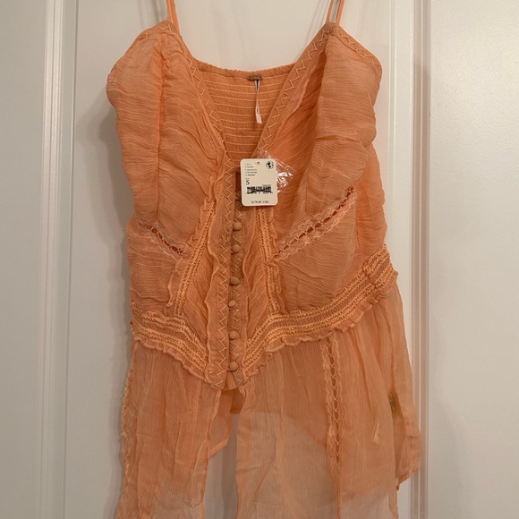 Free People Leah Chiffon Top NWT - Picture 4 of 4